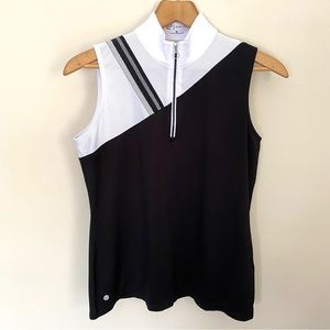 EP New York Women’s Sleeveless Golf Zip Mock Neck